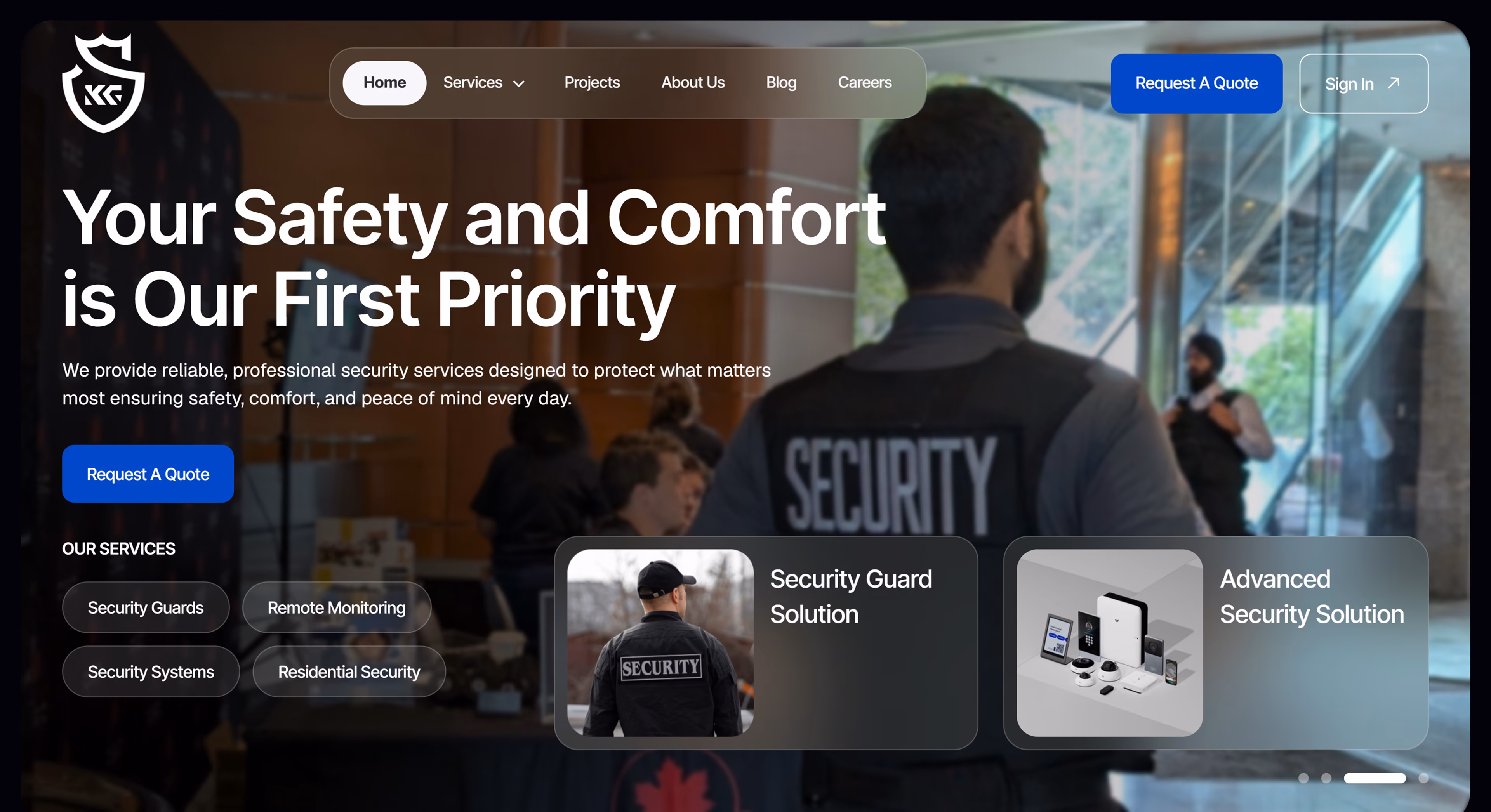 KingsGuard — Canadian security services company, built by PageSupply